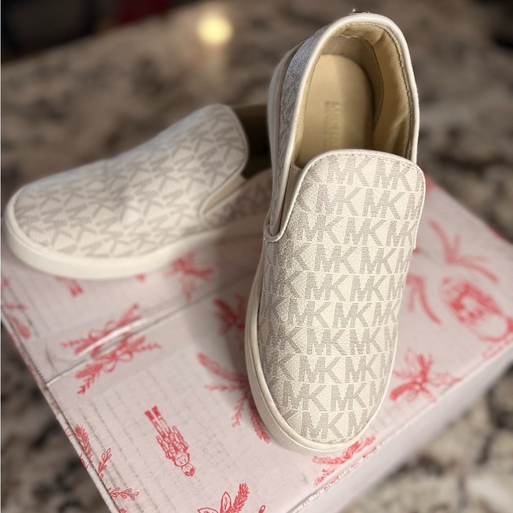 Michael Kors Cream Slip-On Shoes